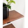 imageKate and Laurel Atwood ThreeTiered Adjustable Mango Wood Wall Shelf 32 x 10 x 30 Walnut Brown and Black Modular Shelving Unit and Wall Organizer for Entryway Storage or Living Room Display Shelves
