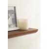 imageKate and Laurel Burena Modern Curved Mango Wood Floating Shelves Set of 2 24 x 6 Walnut Brown Functional Bathroom and Kitchen Shelves for Storage and DisplayWalnut Brown
