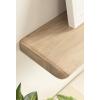 imageKate and Laurel Burena Modern Curved Mango Wood Floating Shelves Set of 2 24 x 6 Walnut Brown Functional Bathroom and Kitchen Shelves for Storage and DisplayNatural