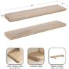 imageKate and Laurel Burena Modern Curved Mango Wood Floating Shelves Set of 2 24 x 6 Walnut Brown Functional Bathroom and Kitchen Shelves for Storage and DisplayNatural