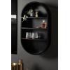 imageKate and Laurel Hutton Scandinavian Capsule Wall Shelf 16 x 28 Natural Wood Geometric Modern Shelves for WallBlack