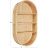 imageKate and Laurel Hutton Scandinavian Capsule Wall Shelf 16 x 28 Natural Wood Geometric Modern Shelves for WallNatural