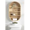 imageKate and Laurel Hutton Scandinavian Capsule Wall Shelf 16 x 28 Natural Wood Geometric Modern Shelves for WallNatural