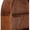 imageKate and Laurel Hutton Scandinavian Capsule Wall Shelf 16 x 28 Natural Wood Geometric Modern Shelves for WallWalnut Brown