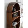 imageKate and Laurel Hutton Scandinavian Capsule Wall Shelf 16 x 28 Natural Wood Geometric Modern Shelves for WallWalnut Brown