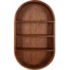 imageKate and Laurel Hutton Scandinavian Capsule Wall Shelf 16 x 28 Natural Wood Geometric Modern Shelves for WallWalnut Brown
