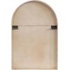 imageKate and Laurel Megara Decorative Wooden Hanging Arched Wall Cabinet with Door for Open Storage 16 x 6 x 24 Black and Natural Wood Wooden Floating Wall Bathroom Cabinet for Above Toilet StorageNatural