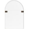 imageKate and Laurel Megara Decorative Wooden Hanging Arched Wall Cabinet with Door for Open Storage 16 x 6 x 24 Black and Natural Wood Wooden Floating Wall Bathroom Cabinet for Above Toilet StorageBlackWhite