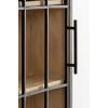 imageKate and Laurel Megara Decorative Wooden Hanging Arched Wall Cabinet with Door for Open Storage 16 x 6 x 24 Black and Natural Wood Wooden Floating Wall Bathroom Cabinet for Above Toilet StorageNatural