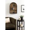 imageKate and Laurel Megara Decorative Wooden Hanging Arched Wall Cabinet with Door for Open Storage 16 x 6 x 24 Black and Natural Wood Wooden Floating Wall Bathroom Cabinet for Above Toilet StorageNatural