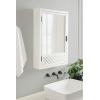 imageKate and Laurel Mezzeta Decorative Modern Rectangle Bathroom Cabinet with Mirror 20 x 5 x 30 White Wooden Bathroom Mirror with Storage for Bath Medicine Cabinet or OverTheToilet Storage OptionWhite