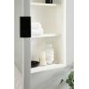 imageKate and Laurel Mezzeta Decorative Modern Rectangle Bathroom Cabinet with Mirror 20 x 5 x 30 White Wooden Bathroom Mirror with Storage for Bath Medicine Cabinet or OverTheToilet Storage OptionWhite