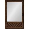 imageKate and Laurel Mezzeta Decorative Modern Rectangle Bathroom Cabinet with Mirror 20 x 5 x 30 White Wooden Bathroom Mirror with Storage for Bath Medicine Cabinet or OverTheToilet Storage OptionBrown
