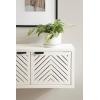 imageKate and Laurel Mezzeta Decorative TwoDoor Wall Cabinet 30 x 10 x 14 White Decorative Modern Storage Cabinet for Use as Floating Nightstand or Floating TV Shelf