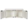 imageKate and Laurel Mezzeta Decorative TwoDoor Wall Cabinet 30 x 10 x 14 White Decorative Modern Storage Cabinet for Use as Floating Nightstand or Floating TV Shelf