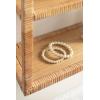 imageKate and Laurel Rahmati Modern Arched Rattan Wall Shelf 18 x 7 x 30 Natural Rattan Boho Arch Wall Shelves for OverTheToilet Storage or Entryway Storage Shelf