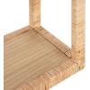 imageKate and Laurel Rahmati Modern Arched Rattan Wall Shelf 18 x 7 x 30 Natural Rattan Boho Arch Wall Shelves for OverTheToilet Storage or Entryway Storage Shelf