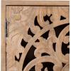 imageKate and Laurel Saanvi Traditional Carved Wood Wall Cabinet 20 x 6 x 20 Light Natural Dimensional Over The Toilet Storage Cabinet for Bathroom Storage and DisplayNatural