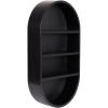 imageKate and Laurel Hutton Scandinavian Capsule Wall Shelf 16 x 28 Natural Wood Geometric Modern Shelves for WallBlack