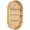 imageKate and Laurel Hutton Scandinavian Capsule Wall Shelf 16 x 28 Natural Wood Geometric Modern Shelves for WallNatural