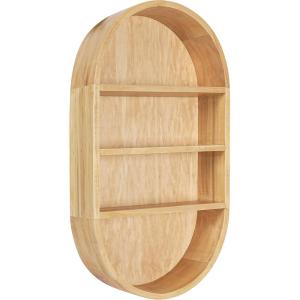 imageKate and Laurel Hutton Scandinavian Capsule Wall Shelf 16 x 28 Natural Wood Geometric Modern Shelves for WallNatural