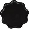 imageKate and Laurel Alezar Modern Wooden Round Side Table 15 x 15 x 22 Light Natural Transitional Solid Wood End Table with Wavy Edge for Bedroom Nightstand or Living Room DecorBlack