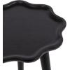 imageKate and Laurel Alezar Modern Wooden Round Side Table 15 x 15 x 22 Light Natural Transitional Solid Wood End Table with Wavy Edge for Bedroom Nightstand or Living Room DecorBlack