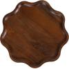 imageKate and Laurel Alezar Modern Wooden Round Side Table 15 x 15 x 22 Light Natural Transitional Solid Wood End Table with Wavy Edge for Bedroom Nightstand or Living Room DecorWalnut Brown