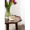 imageKate and Laurel Alezar Modern Wooden Round Side Table 15 x 15 x 22 Light Natural Transitional Solid Wood End Table with Wavy Edge for Bedroom Nightstand or Living Room DecorWalnut Brown
