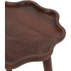 imageKate and Laurel Alezar Modern Wooden Round Side Table 15 x 15 x 22 Light Natural Transitional Solid Wood End Table with Wavy Edge for Bedroom Nightstand or Living Room DecorWalnut Brown