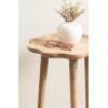 imageKate and Laurel Alezar Modern Wooden Round Side Table 15 x 15 x 22 Light Natural Transitional Solid Wood End Table with Wavy Edge for Bedroom Nightstand or Living Room DecorNatural