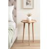 imageKate and Laurel Alezar Modern Wooden Round Side Table 15 x 15 x 22 Light Natural Transitional Solid Wood End Table with Wavy Edge for Bedroom Nightstand or Living Room DecorNatural