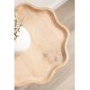 imageKate and Laurel Alezar Modern Wooden Round Side Table 15 x 15 x 22 Light Natural Transitional Solid Wood End Table with Wavy Edge for Bedroom Nightstand or Living Room DecorNatural