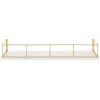 imageKate and Laurel Benbrook Wood Shelf 24quot x 8quot White and Gold Modern Glam Storage ShelfWhiteGold