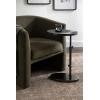 imageKate and Laurel Engles Traditional AdjustableHeight Oval CTable 15 x 10 x 28 Gray Gunmetal Vintage Round Indoor Metal CShaped End Table with Embossed Pattern for Use as Overbed TablePewter