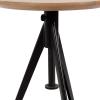 imageKate and Laurel Keres Modern AdjustableHeight Round Tripod Side Table 16 x 16 x 28 Natural Wood and Black Transitional Circle End Table for Use as Indoor Plant Stand or Bedroom NightstandNaturalBlack