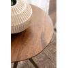 imageKate and Laurel Keres Modern AdjustableHeight Round Tripod Side Table 16 x 16 x 28 Natural Wood and Black Transitional Circle End Table for Use as Indoor Plant Stand or Bedroom NightstandWalnut BrownGold
