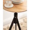 imageKate and Laurel Keres Modern AdjustableHeight Round Tripod Side Table 16 x 16 x 28 Natural Wood and Black Transitional Circle End Table for Use as Indoor Plant Stand or Bedroom NightstandNaturalBlack