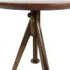 imageKate and Laurel Keres Modern AdjustableHeight Round Tripod Side Table 16 x 16 x 28 Natural Wood and Black Transitional Circle End Table for Use as Indoor Plant Stand or Bedroom NightstandWalnut BrownGold