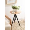 imageKate and Laurel Keres Modern AdjustableHeight Round Tripod Side Table 16 x 16 x 28 Natural Wood and Black Transitional Circle End Table for Use as Indoor Plant Stand or Bedroom NightstandNaturalBlack