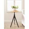 imageKate and Laurel Keres Modern AdjustableHeight Round Tripod Side Table 16 x 16 x 28 Natural Wood and Black Transitional Circle End Table for Use as Indoor Plant Stand or Bedroom NightstandNaturalBlack