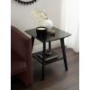 imageKate and Laurel Louena MidCentury Rectangle Wood Side Table 22 x 20 x 24 Black Modern Decorative TwoTier End Table for Use as a Bedroom Nightstand or Apartment Living Room Accent