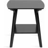 imageKate and Laurel Louena MidCentury Rectangle Wood Side Table 22 x 20 x 24 Black Modern Decorative TwoTier End Table for Use as a Bedroom Nightstand or Apartment Living Room Accent