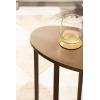 imageKate and Laurel Natalli Modern Glam Metal Oval CTable 14 x 9 x 28 Black Transitional Elegant Round CShaped Side Table for Use as Bedroom or Living Room DecorGold