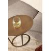 imageKate and Laurel Natalli Modern Glam Metal Oval CTable 14 x 9 x 28 Black Transitional Elegant Round CShaped Side Table for Use as Bedroom or Living Room DecorGold