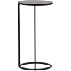 imageKate and Laurel Natalli Modern Glam Metal Oval CTable 14 x 9 x 28 Black Transitional Elegant Round CShaped Side Table for Use as Bedroom or Living Room DecorBlack