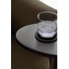 imageKate and Laurel Natalli Modern Glam Metal Oval CTable 14 x 9 x 28 Black Transitional Elegant Round CShaped Side Table for Use as Bedroom or Living Room DecorBlack