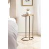 imageKate and Laurel Natalli Modern Glam Metal Oval CTable 14 x 9 x 28 Black Transitional Elegant Round CShaped Side Table for Use as Bedroom or Living Room DecorGold