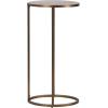 imageKate and Laurel Natalli Modern Glam Metal Oval CTable 14 x 9 x 28 Black Transitional Elegant Round CShaped Side Table for Use as Bedroom or Living Room DecorGold