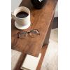 imageKate and Laurel Thaxter Modern Mango Wood CTable 20 x 10 x 28 Walnut Brown Transitional Wooden CShaped Table for Use as Bedroom Nightstand or Living Room DecorWalnut Brown